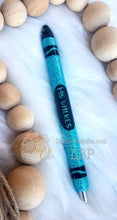 Load image into Gallery viewer, Custom Name Handmade Crayon Glitter Pen