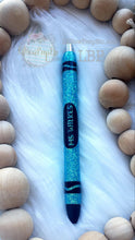 Load image into Gallery viewer, Custom Name Handmade Crayon Glitter Pen