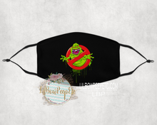Load image into Gallery viewer, Slimer Face Printed Mask Adjustable Straps