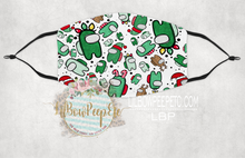 Load image into Gallery viewer, Among Us Christmas Face Printed Mask Adjustable Straps