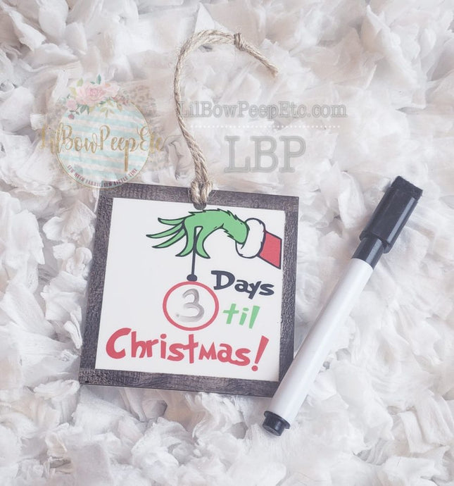 Countdown Grinch Ornament