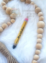 Load image into Gallery viewer, Custom Handmade Pencil Glitter Pen Teacher