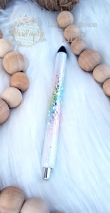 Custom Handmade Rainbow Unicorn CHUNKY Burst Glitter Pen