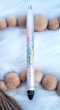 Load image into Gallery viewer, Custom Handmade Rainbow Unicorn CHUNKY Burst Glitter Pen