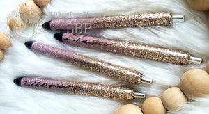 Custom Handmade Dusty Rose Gold Ombre Glitter Pen