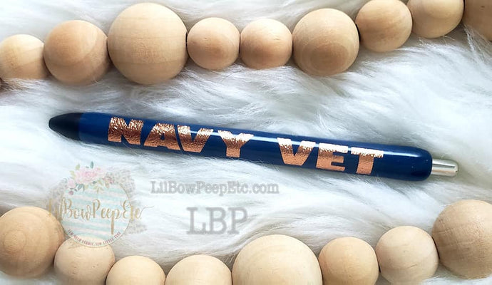 Custom Navy Vet Handmade Pen