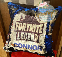 Load image into Gallery viewer, Custom Fortnite Flip Sequin Pillow Cover