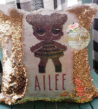 Load image into Gallery viewer, Custom LOL Queen Bee Flip Sequin Pillow Cover