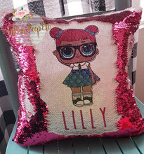 Load image into Gallery viewer, Custom LOL doll School Teacher&#39;s Pet Sequin Pillow Cover