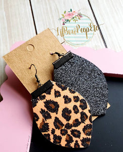 Glitter Leopard earrings