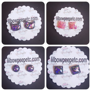Glitter Earring Studs