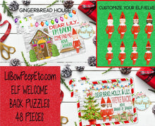 Load image into Gallery viewer, Custom Elf Inspired Welcome Back Puzzle Christmas