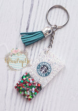 Load image into Gallery viewer, SBs Glitter Cup With Tassel Keychain