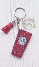 Load image into Gallery viewer, SBs Glitter Cup With Tassel Keychain