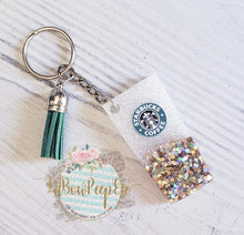 Load image into Gallery viewer, SBs Glitter Cup With Tassel Keychain