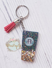 Load image into Gallery viewer, SBs Glitter Cup With Tassel Keychain