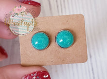 Load image into Gallery viewer, Glitter Stud Earrings 8 mm, 10 mm, and 12 mm