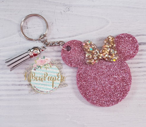 Mickey Or Minnie Mouse Keychain