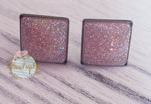 Load image into Gallery viewer, Square Glitter Studs 12mm