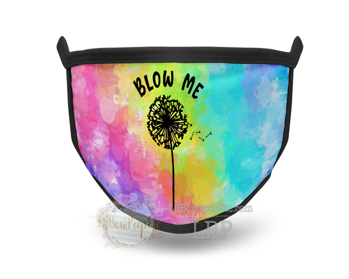 Blow Me Rainbow Printed Mask