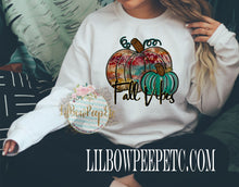 Load image into Gallery viewer, Fall Vibes And Tie Dye Pumpkins Crew Unisex Sweatshirt