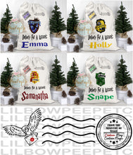 Load image into Gallery viewer, Harry Potter Custom Santa Sacks Bags Wizard