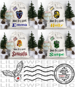 Harry Potter Custom Santa Sacks Bags Wizard