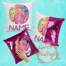 Load image into Gallery viewer, Custom JoJo Siwa Name Flip Sequin Pillow Cover