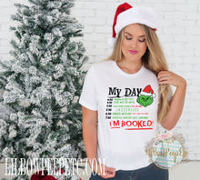 Load image into Gallery viewer, My Day Grinch Schedule Unisex Tee Or Raglan