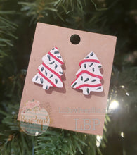 Load image into Gallery viewer, Christmas Tree Snack Cake earrings