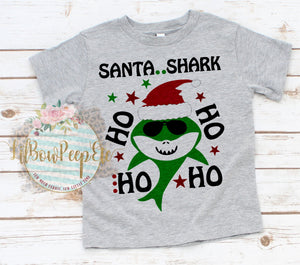 Christmas Santa Shark YOUTH KIDS