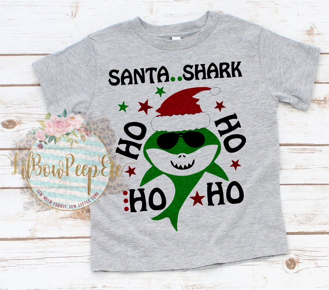 Christmas Santa Shark YOUTH KIDS