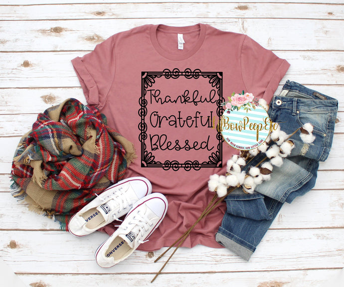 Thankful Grateful Blessed Frame
