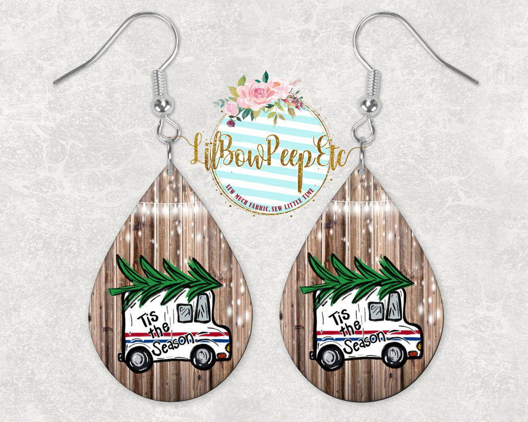 Hardboard Earrings USPS Holiday: Tis The Season