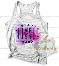 Load image into Gallery viewer, Stay Humble Hustle Hard Watercolor Tank