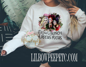 Just A Bunch Of Hocus Pocus Leopard Crew Unisex Sweatshirt