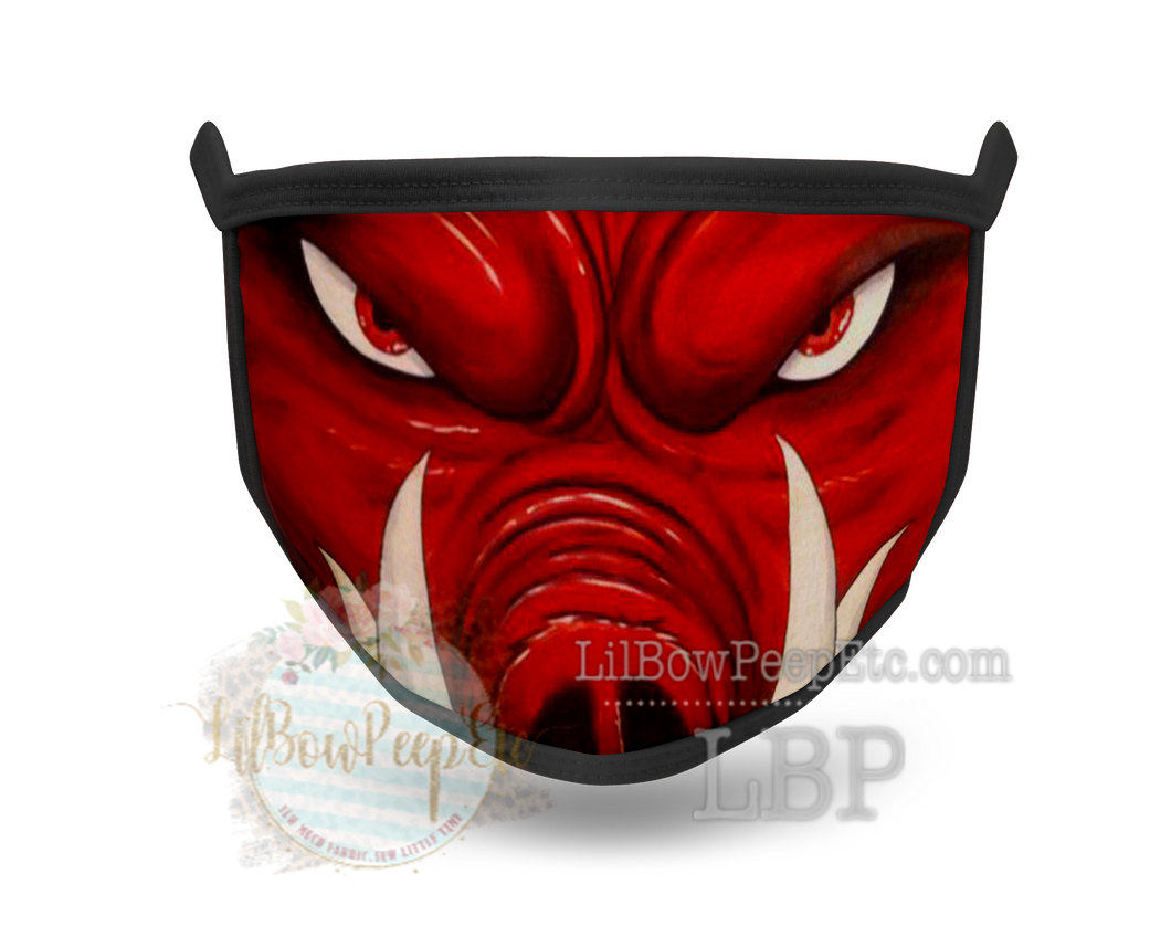 Razorback Face Printed Mask