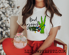 Load image into Gallery viewer, Bad Grinch Vibes Adult Unisex Tee Or Raglan