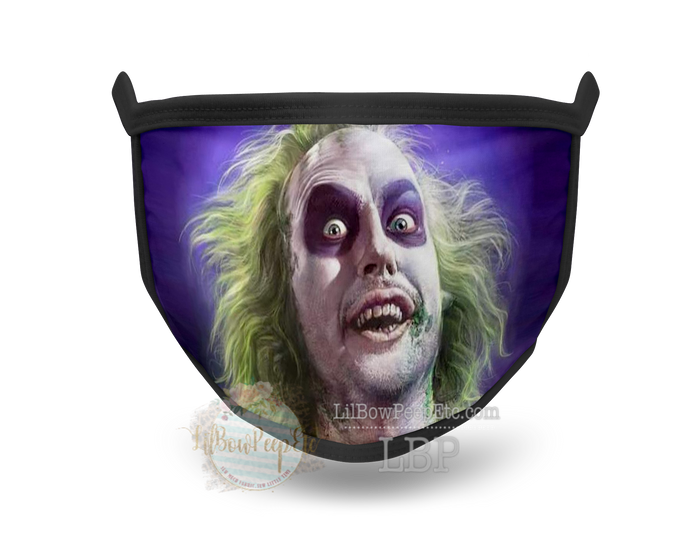 Bettlejuice Face Printed Mask