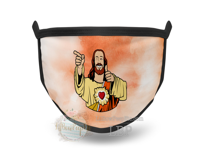 Buddy Christ Printed Mask