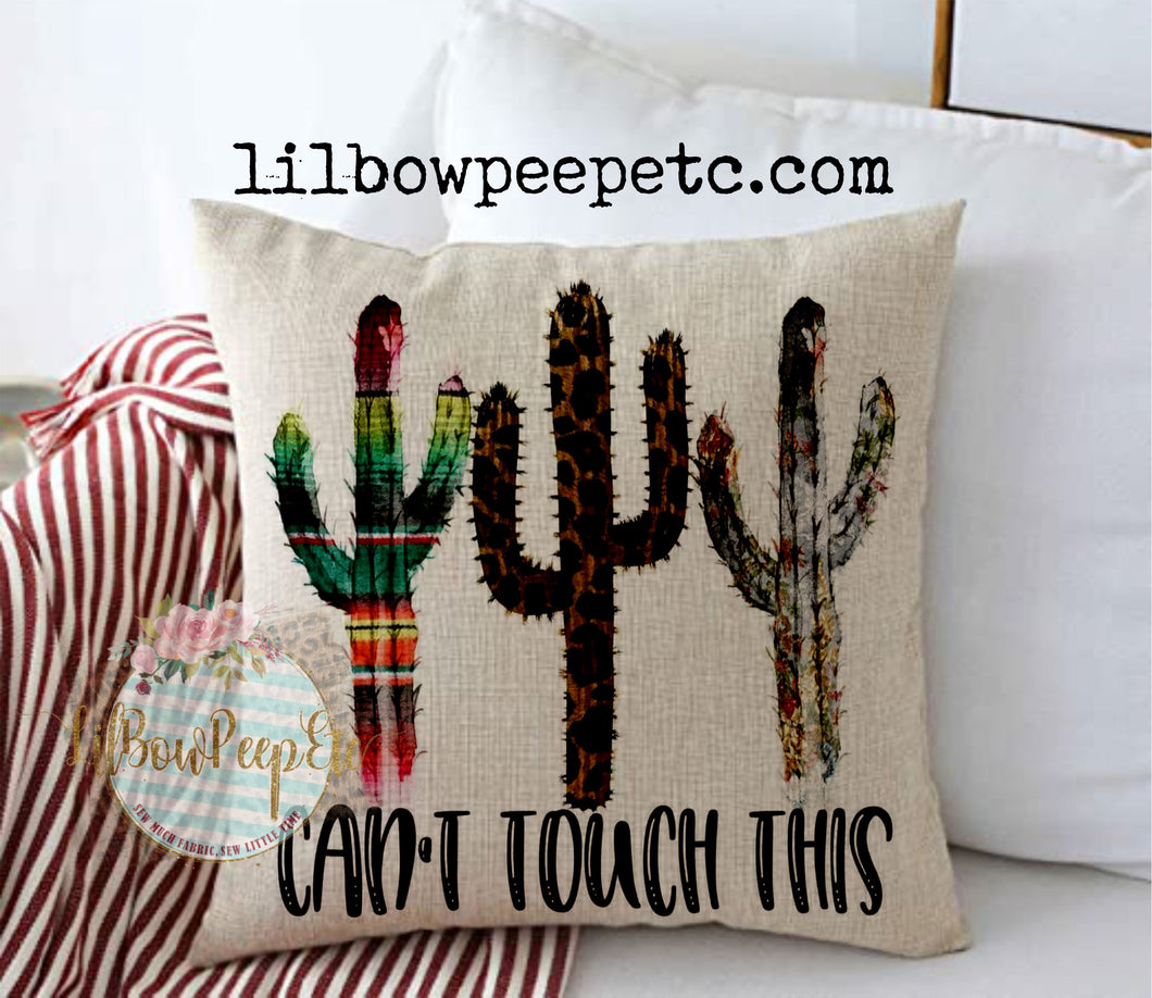 Can't Touch This 18 x 18 Linen Pillow Cover