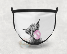 Load image into Gallery viewer, Cow Blow Bubble Gum Printed Mask