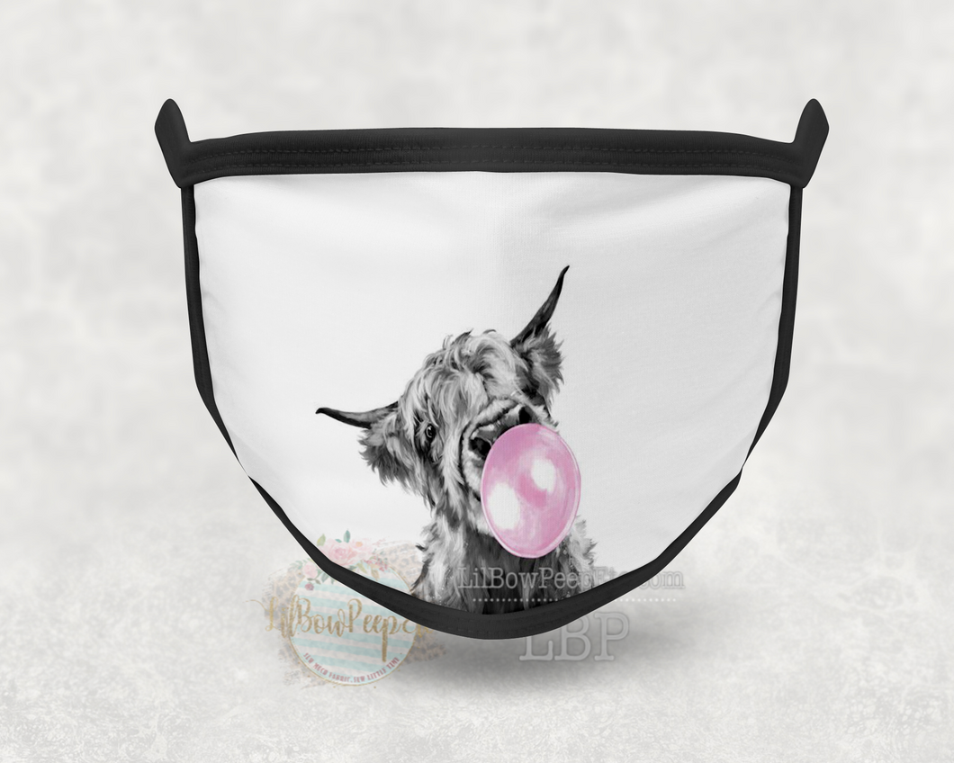 Cow Blow Bubble Gum Printed Mask