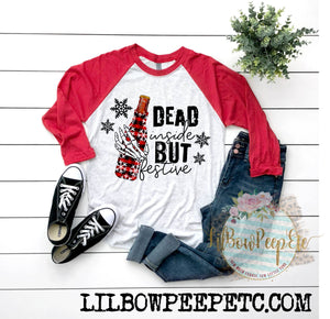 Dead Inside Beer Skelli Hand Adult Unisex Tee