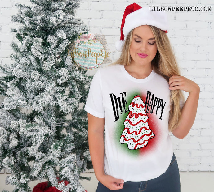 Die Happy Christmas Original Snack Cake Adult Unisex Tee