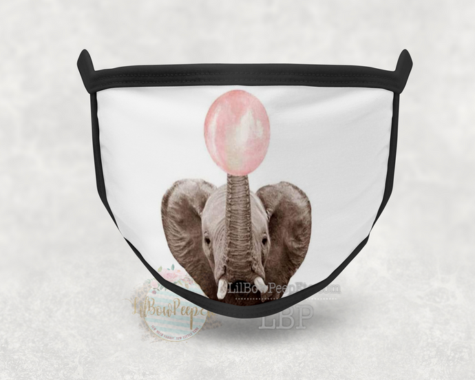 Elephant Blow Bubble Gum Printed Mask