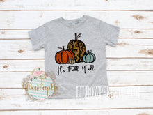 Load image into Gallery viewer, It&#39;s Fall Y&#39;all Pumpkins Leopard YOUTH UNISEX TEE