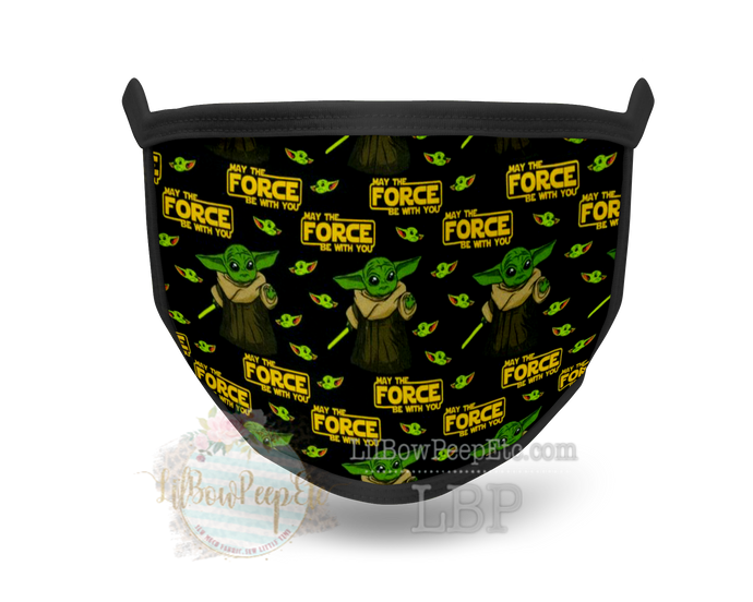 Baby Yoda Force Printed Mask