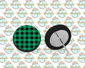 Hardboard Studs Green Buffalo Plaid