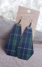 Load image into Gallery viewer, Green Plaid Earrings